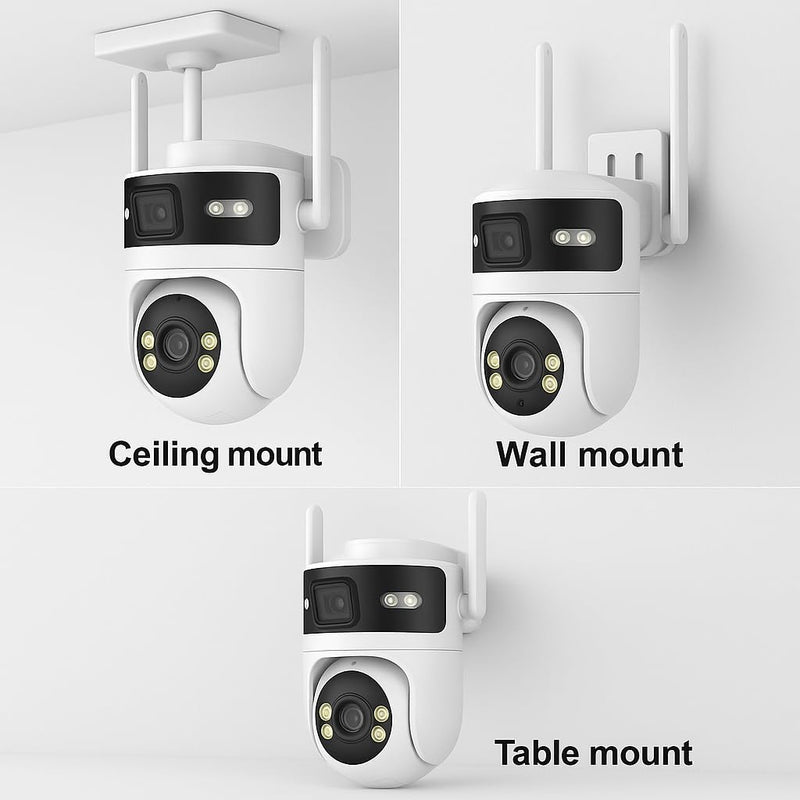 Maizic Smarthome Supercam Syno WiFi CCTV Camera 4 MP+ 4 MP Full HD Home Security Smart Camera, 360 Degree Coverage, Night Vision, Two-Way Audio, Mobile App, Cloud & SD Card Recording