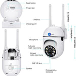 Maizic Smarthome 3 MP FHD WiFi Indoor Mini Fox Ptz Security Camera with Color Night Vision, 360° Ptz Rotation, Motion Tracking, Two Way Audio and Multi Users View