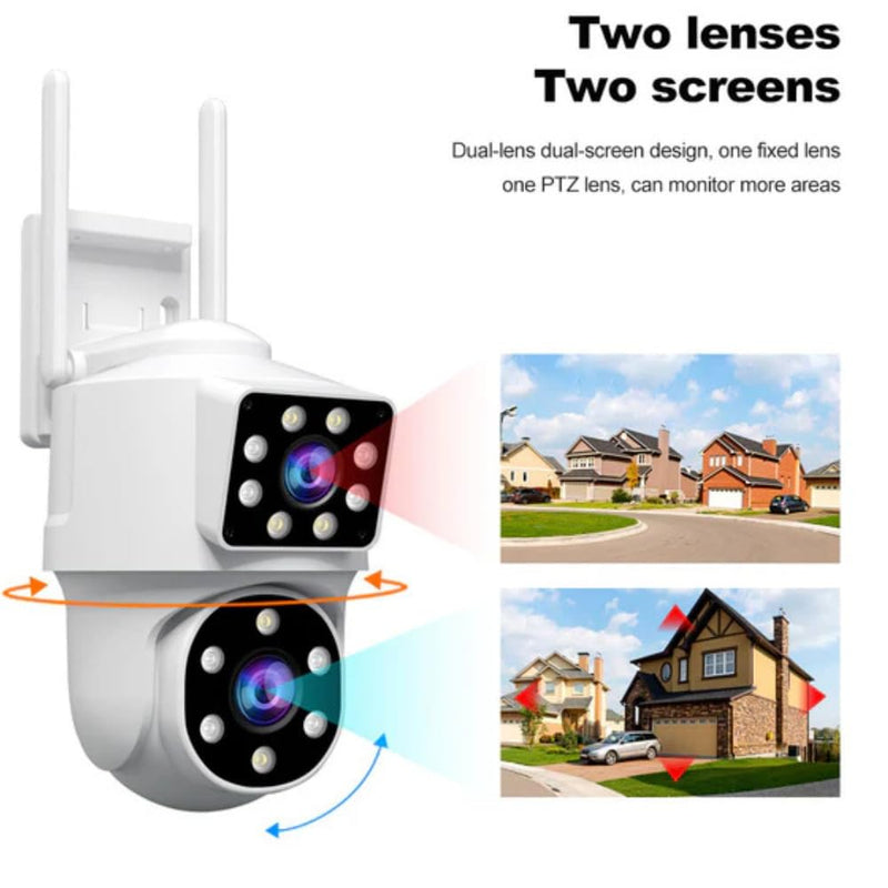Maizic Ultracam Supercam Dual Lens 5MP WiFi Outdoor CCTV Camera – Color Night Vision, 360° PTZ, Two-Way Audio, AI Motion Detection