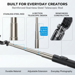 Maizic Smarthome 1 CreatorPod 11 70cm Selfie Stick Tripod with Bluetooth Remote, Reinforced Extendable Mobile Phone Stand for iPhone & Android, Vlogging, Reels, Selfies, Group Photos & Travel