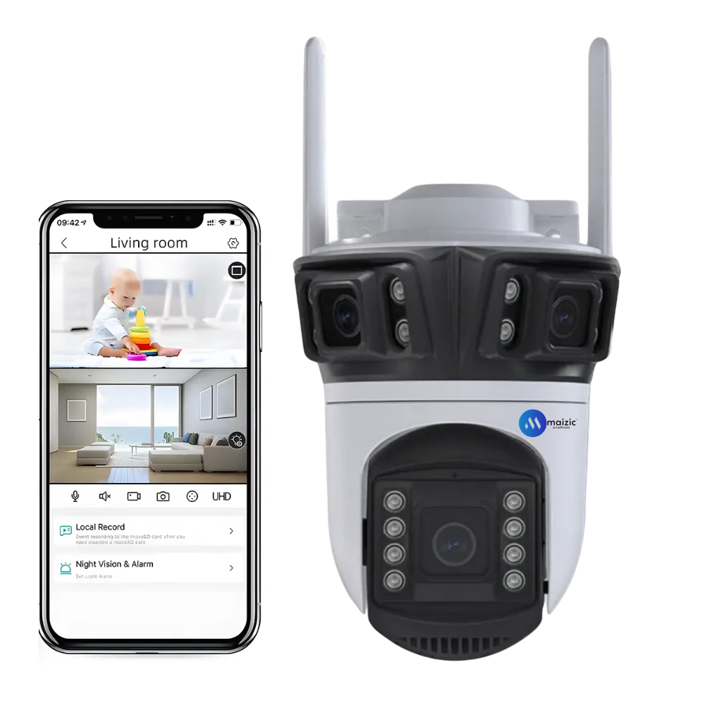 Wifi Camera (3MP+3MP+3MP) HD Real Triple Lens/Triple Screen View CCTV ...