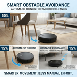 Maizic Smarthome Automatic Robot Vacuum Cleaner for Home | Powerful Suction, Smart Sweeping & Strong Dust Cleaning | Compact Robotic Floor Cleaner for Tiles, Marble & Hard Floors | One-Touch Operation