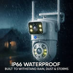 Maizic Smarthome Supercam Fox 5MP+5MP Dual Lens WiFi Outdoor Security Camera | Full HD 360° View | Color Night Vision | AI Human Detection | 2-Way Audio | Waterproof CCTV with 128GB SD Support | Multi-User Access