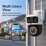 Maizic Smarthome Tricam 4G White 5MP x 3 UHD Triple Lens/Triple Screen Outdoor CCTV Camera | Color Night Vision | AI Human Detection | 2-Way Audio | IP66 Waterproof Home Security Camera