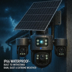 Renewed Maizic Smarthome Ultragenie 4G Solar 5MP×3 FHD 3 Lens/3 Screen AI Triple PTZ Outdoor CCTV Camera | 360° View | Color Night Vision | Human Detection | 2-Way Audio | IP66 Waterproof