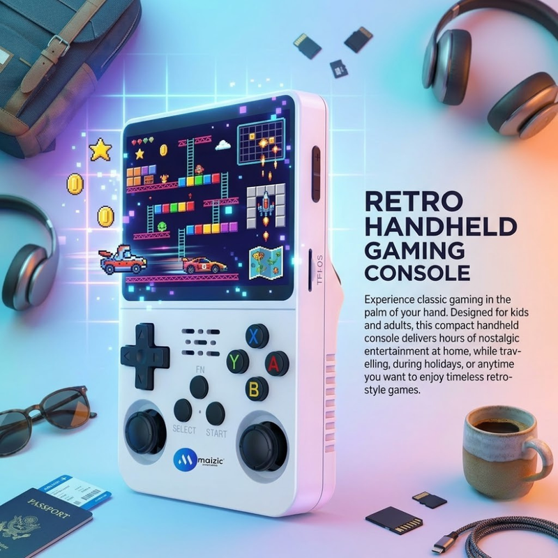 Maizic Smarthome R36S Retro Handheld Game Console for Kids & Adults | 3.5