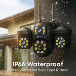 Maizic Smarthome Outdoor CCTV Camera 6K UHD | Triple Lens 5MP×3 | WiFi Camera for Home | Color Night Vision | Human Detection | 360° View | Waterproof Security Camera