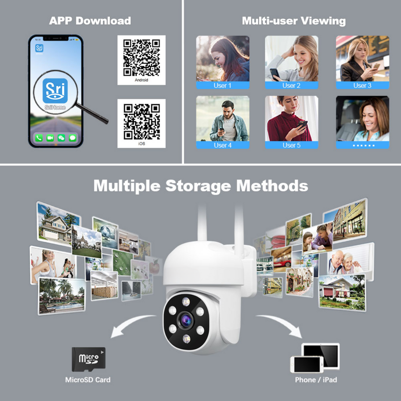 Maizic Smarthome Ultra 5MP Wi-Fi CCTV Home Security Camera, Compatible With NVR & ONVIF