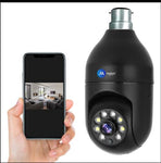 Maizic Smarthome 3MP WiFi Bulb Security Camera | 360° PTZ | AI Human Detection | Full Color Night Vision | Two-Way Audio | Easy B22 Installation | Remote Mobile Monitoring