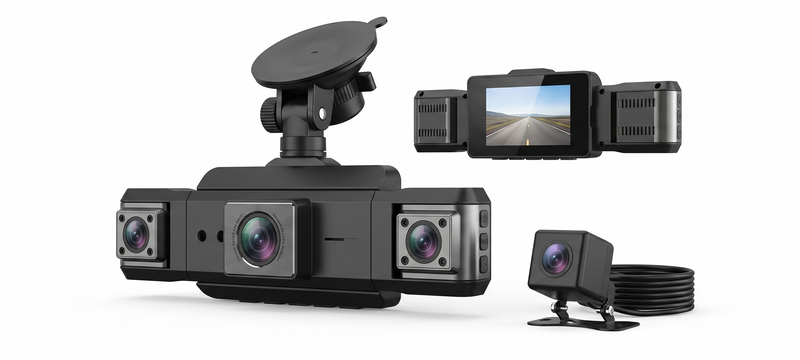 Maizic Smarthome DriveCam Pro 4-Channel Dash Camera | 360° Quad Camera Recording | Front, Left, Right & Rear Coverage | Night Vision | G-Sensor | 3