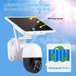 Black Bull Solar Powered Security Camera 3MP 1080P 2-Way Audio Motion Detection Night Vision 4G SIM Card Supported