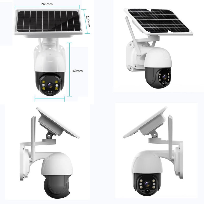 Black Bull Solar Powered Security Camera 3MP 1080P 2-Way Audio Motion Detection Night Vision 4G SIM Card Supported