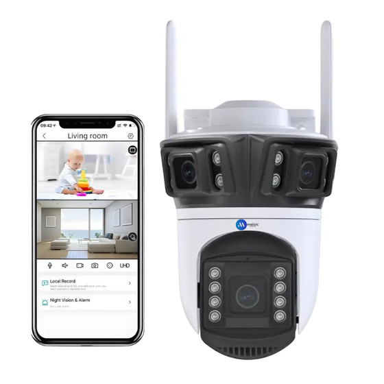 Wifi Camera (3MP+3MP+3MP) HD Real Triple Lens/Triple Screen View CCTV Camera for home Outdoor