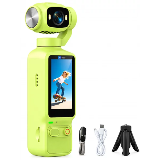 Maizic Smarthome Q10 vlogging camera with 64MP High-Resolution Photos,4K Video Recording Support, 180° Rotating Movable Body, Compact Handheld Camera for Vlogs, Travel & Creators