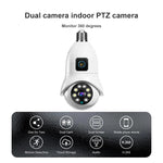 Maizic Smarthome Supercam Pro Dual Lens | 3+3MP Wi-Fi Bulb CCTV Camera (Pack of 2) with 360° View, Dual Screen, Motion Tracking, Color Night Vision, Two-Way Talk | B22 & E27 Holder Compatible