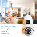 Maizic Smarthome Supercam Pro Dual Lens | 3+3MP Wi-Fi Bulb CCTV Camera (Pack of 2) with 360° View, Dual Screen, Motion Tracking, Color Night Vision, Two-Way Talk | B22 & E27 Holder Compatible