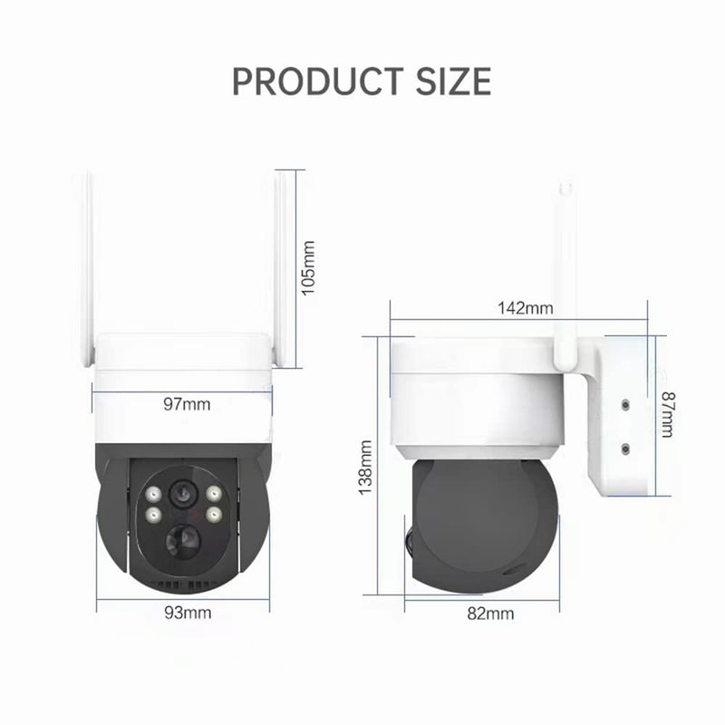 Ubercam Series 5MP Solar WiFi Night Vision, Motion Detection IP PTZ Wireless CCTV Camera