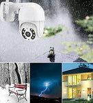Grousale Full HD1080P Wi-Fi IP66 PTZ v380 PRO Camera Pan Tilt Surveillance Camera, Two Way Audio/Motion Detection/Best Night Vision/Waterproof CCTV Camera Support Upto 128G SD, White