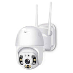 Grousale Full HD1080P Wi-Fi IP66 PTZ v380 PRO Camera Pan Tilt Surveillance Camera, Two Way Audio/Motion Detection/Best Night Vision/Waterproof CCTV Camera Support Upto 128G SD, White