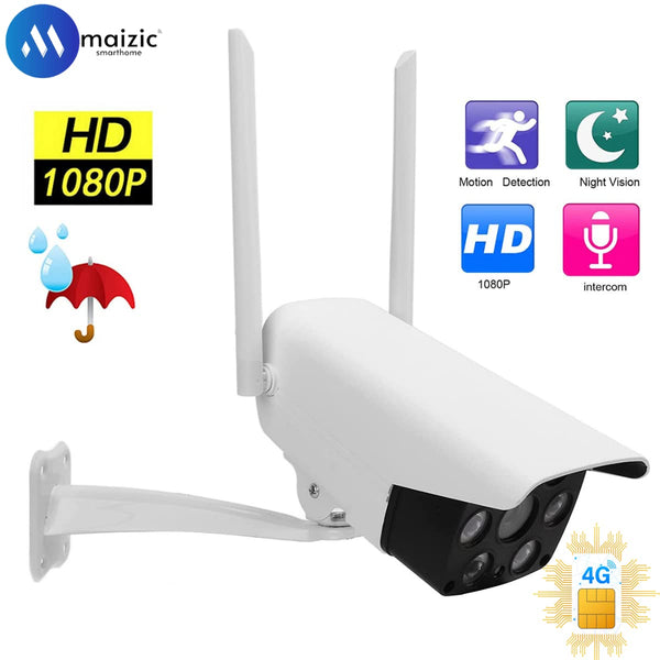 Maizic Smarthome 4G/5G Sim Security Camera Live View Night Vision Motion Detection 2 Way Intercommunication