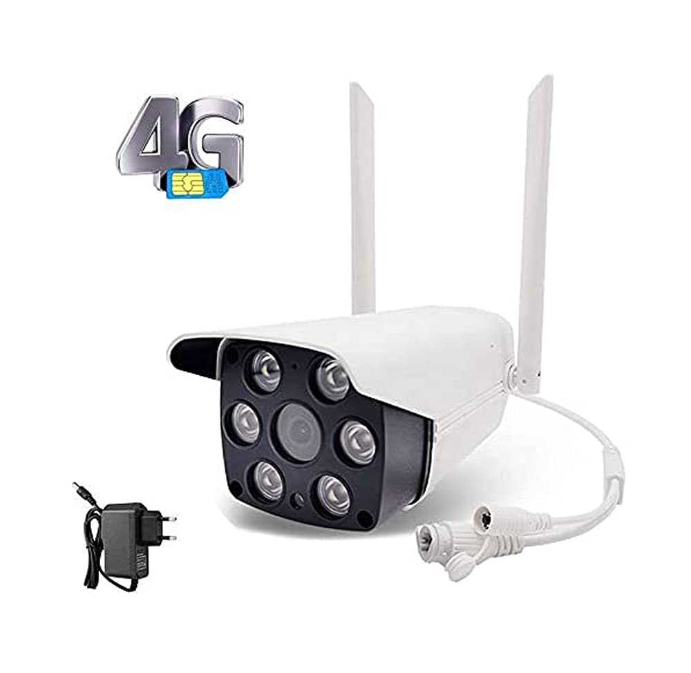 Outdoor 4G Sim Camera with 1080P Wide Angle View Night Vision Motion Detection Bullet Security Camera