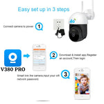 4g PTZ HD Night Vision /Motion Detection Alarm/ Two Way Audio Smart Security Camera