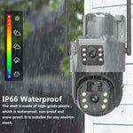 Maizic Smarthome Supercam 4K 12MP Outdoor Solar Dual Lens/Dual Screen 4G Wireless CCTV Camera, Solar Powered IP66 Waterproof, Two Way Audio, Color Night Vision, AI Human Detect SD Storage Upto 128GB