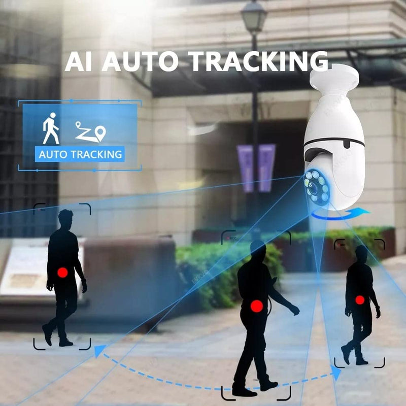 Renewed Robo Bulb Camera – Motion Detection Alert, Two Way Easy Communication, IP66 Waterproof Outdoor/Indoor Security Camera