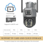 Maizic Smarthome Supercam 4K 12MP Outdoor Solar Dual Lens/Dual Screen 4G Wireless CCTV Camera, Solar Powered IP66 Waterproof, Two Way Audio, Color Night Vision, AI Human Detect SD Storage Upto 128GB