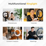 Maizic Smarthome Professional (12 Inch) Led Ring Light with 7 Feet Tripod Stand for Mobile Phones & Camera, 3 Temperature Mode Dimmable Lighting, Photo-Shoot, Video Shoot, Makeup and More