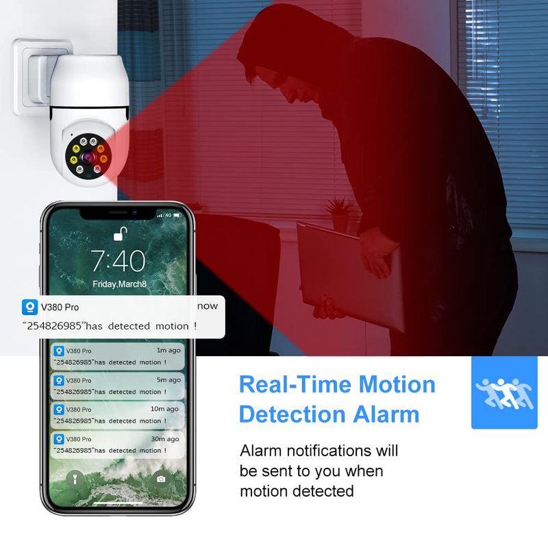 Maizic Smarthome Ultra Convenient Indoor WiFi Wireless Plug in Play Security Camera with 3 MP HD Resolution, Two Way intercom, PTZ Function, Humanoid Tracking, Color Night Vision