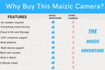 Maizic Smarthome 4G/5G Sim Security Camera Live View Night Vision Motion Detection 2 Way Intercommunication