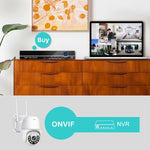 3MP Dragonfly AI PTZ Security WiFi Camera with 4X Zoom