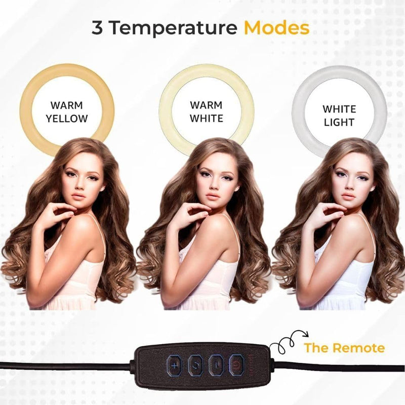 Maizic Smarthome Professional (12 Inch) Led Ring Light with 7 Feet Tripod Stand for Mobile Phones & Camera, 3 Temperature Mode Dimmable Lighting, Photo-Shoot, Video Shoot, Makeup and More