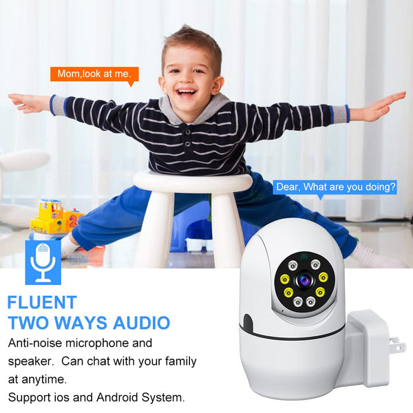 Maizic Smarthome Ultra Convenient Indoor WiFi Wireless Plug in Play Security Camera with 3 MP HD Resolution, Two Way intercom, PTZ Function, Humanoid Tracking, Color Night Vision