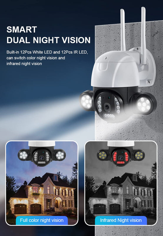 Super Knight WiFi Full Color Night Vision, 5MP HD Security Camera