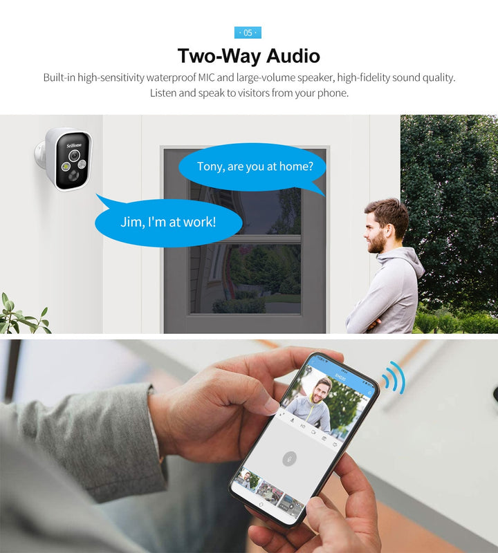 3MP IP Wifi Wireless Home battery Security Camera System